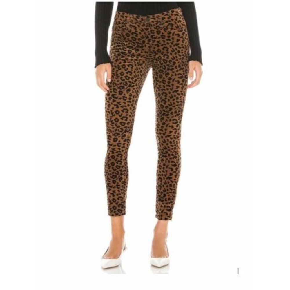 BlankNYC Skinny Pants Leopard Corduroy Skinny Pants Brown Black SZ 27 NWT